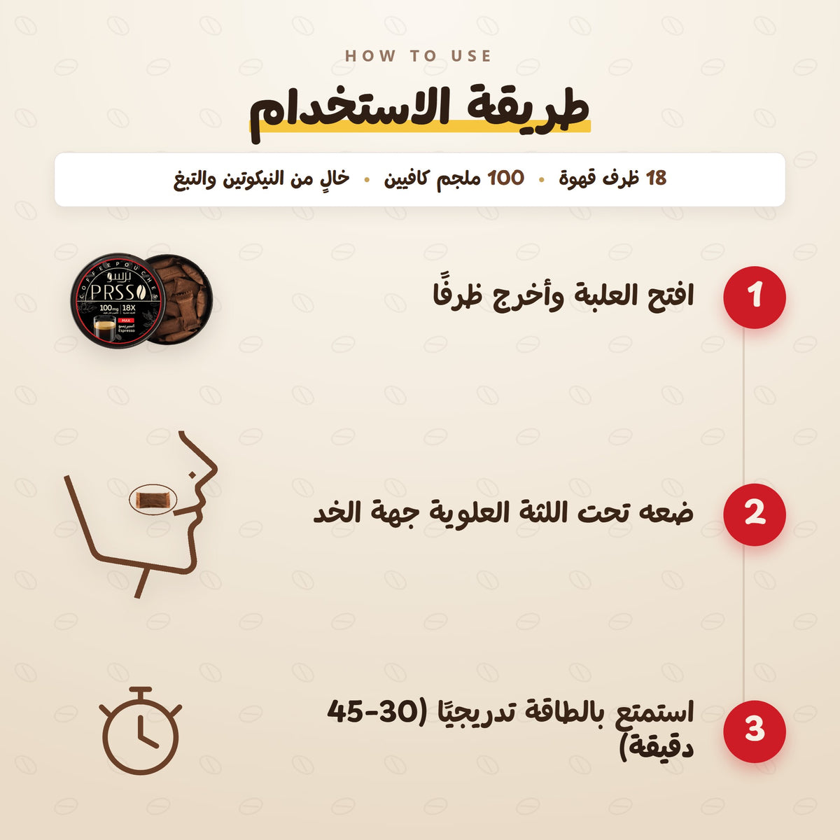 برسو إسبريسو ماكس · طريقة الاستخدام