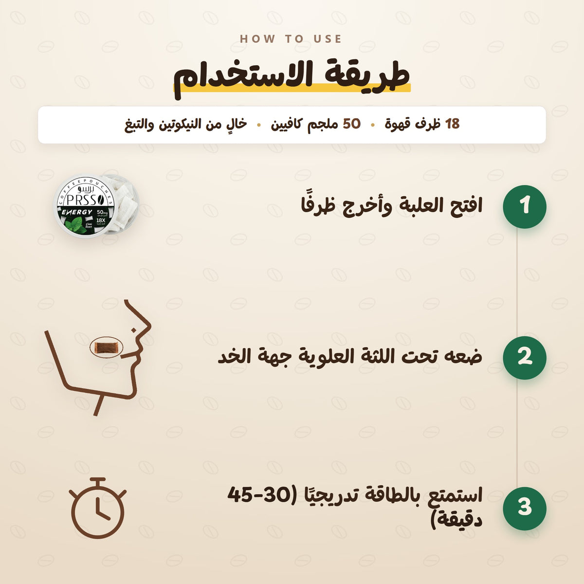 برسو نعناع · طريقة الاستخدام